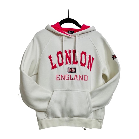 NAS London England White and Pink Sweatshirt - Picture 2 of 6